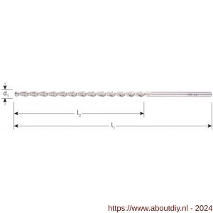 Rotec 266 HSS-G houtspiraalboor extra lang DIN 1869 TLS diameter 10,0x185x265 mm - A50904418 - afbeelding 2