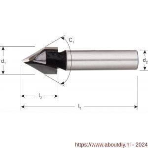 Rotec 270 HM V-groeffrees 60 graden Silver-Line diameter 11 mm d2=8 mm - A50904458 - afbeelding 2