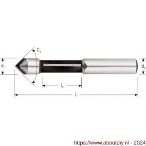 Rotec 270 HM kopieerfrees Silver-Line d2=8 mm diameter 8 mm - A50904462 - afbeelding 2