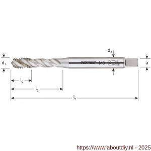 Rotec 320C HSS-E machinetap blind DIN 371 M8 - A50905248 - afbeelding 2