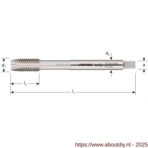 Rotec 330.376 HSS-E machinetap 800 doorlopend DIN 376 M22 - A50905347 - afbeelding 2