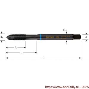 Rotec 331 HSS-E Inox 1000 machinetap blank doorlopend DIN 371 M5 VAP - A50905371 - afbeelding 2