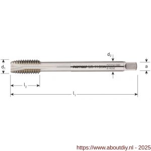 Rotec 337 HSS-E machinetap 800 doorlopend DIN 376 BSW 1 inch TPI 8 - A50905552 - afbeelding 2