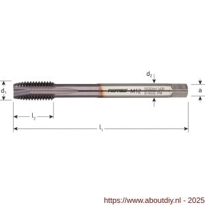 Rotec 347 HSS-E PM machinetap 1400 doorlopend DIN 376 M12x1,75 mm - A50905660 - afbeelding 2