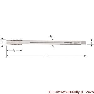 Rotec 350 HSS-E machinetap lang doorlopend DIN 357 M8x1,25 mm - A50905681 - afbeelding 2