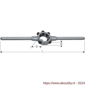 Rotec 380 snijplaathouder DIN 225 aluminium diameter 65x25 mm - A50905987 - afbeelding 2