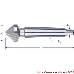 Rotec 401 HSS-G verzinkfrees 90 graden MK4 DIN 335D diameter 63,0 mm - A50906275 - afbeelding 2