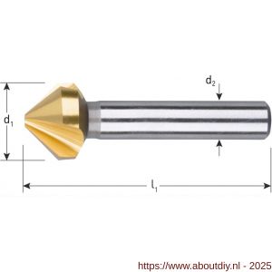 Rotec 404 HSS-G verzinkfrees 90 graden 3 snijkanten TiN DIN 335 C 31,0 mm M16 - A50906302 - afbeelding 2