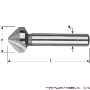 Rotec 413 HSS-G verzinkfrees 90 graden vorm C 1 snijkant DIN 335 A 20,0 mm - A50906356 - afbeelding 2