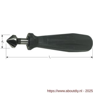 Rotec 415 HSS-G verzinkfrees 90 graden DIN 335 C met vast handvat 12,4 mm - A50906361 - afbeelding 2