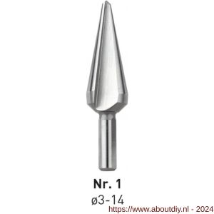 Rotec 420 HSS conische plaatboor Splitpoint nummer 1 3,0-14,0 mm - A50906396 - afbeelding 1