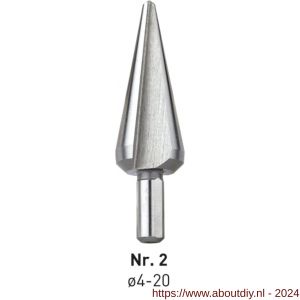 Rotec 420 HSS conische plaatboor Splitpoint nummer 2 5,0-20,0 mm - A50906397 - afbeelding 1