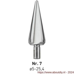 Rotec 420 HSS conische plaatboor Splitpoint nummer 7 5,0-25,4 mm - A50906402 - afbeelding 1