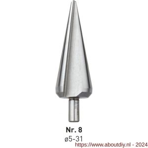 Rotec 420 HSS conische plaatboor Splitpoint nummer 8 5,0-31,0 mm - A50906403 - afbeelding 1