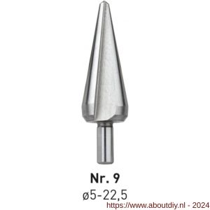 Rotec 420 HSS conische plaatboor Splitpoint nummer 9 5,0-22,5 mm - A50906404 - afbeelding 1