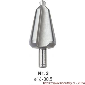 Rotec 420E HSS-E conische plaatboor Splitpoint nummer 3 16,0-30,5 mm - A50906407 - afbeelding 1