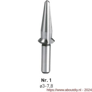 Rotec 422 HSS conische plaatboor met aanslag nummer 1 3,0-7,8 mm - A50906413 - afbeelding 1