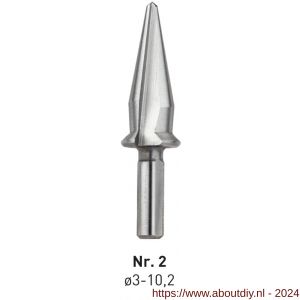 Rotec 422 HSS conische plaatboor met aanslag nummer 2 3,0-10,2 mm - A50906414 - afbeelding 1