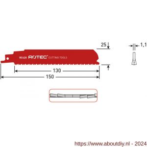 Rotec 525 reciprozaagblad RC420 S926CHF set 5 stuks - A50907125 - afbeelding 2