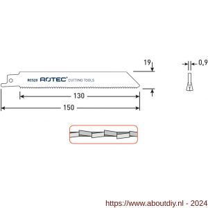 Rotec 525 reciprozaagblad RC520 S922VF set 5 stuks - A50907133 - afbeelding 2