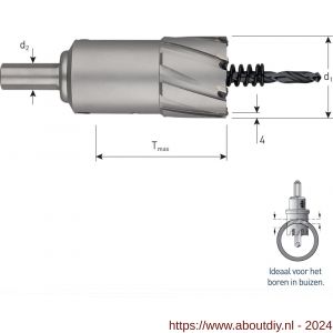 Rotec 535 HM gatfrees Heavy-Duty Tmax=55 mm diameter 20,0 mm d2=13 mm - A50907787 - afbeelding 2