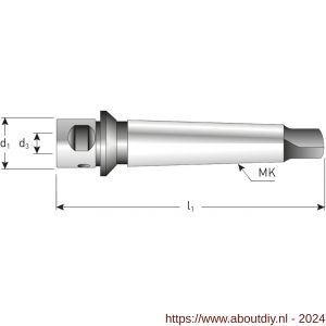 Rotec 535 houder MK2 > diameter 20/8 mm voor HM gatzaag 535 diameter 18-100 mm - A50912745 - afbeelding 2