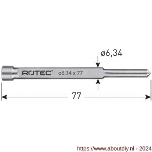 Rotec 545 uitwerpstift diameter 6,35x77 mm - A50908294 - afbeelding 2