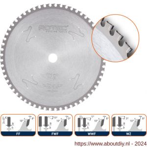 Rotec 556 HM dry-cutter zaagblad bouwstaal diameter 300x2,2x30 mm Z=60 WWF - A50909035 - afbeelding 1