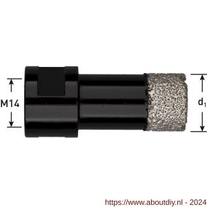 Rotec 757 diamantboorkroon graniet-tegel M14 opname 10x35 mm - A50909898 - afbeelding 1