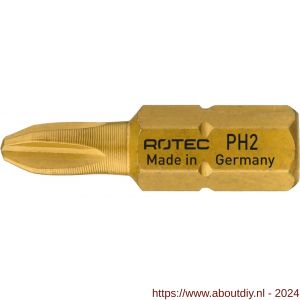 Rotec 800 schroefbit TiN C6.3 Phillips PH 2Rx25 mm gereduceerd set 10 stuks - A50910431 - afbeelding 1