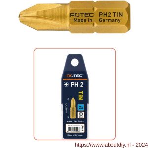 Rotec 800 schroefbit TiN C6.3 Phillips PH 1x25 mm set 2 stuks - A50911341 - afbeelding 1