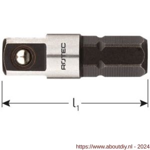 Rotec 820 adapter C6.3 > vierkant 1/4 inch met kogel L=25 mm - A50912887 - afbeelding 1
