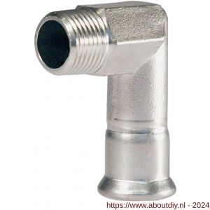 Bonfix M-Press RVS knie 1/2 inch buitendraad x 18 mm - A51803040 - afbeelding 1