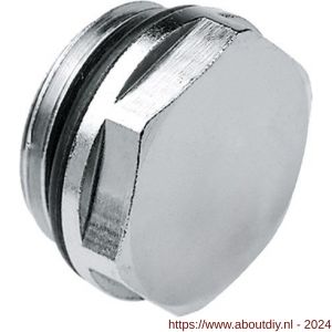Bonfix radiatorblindstop 1/2 inch vernikkeld met O-ring - A51802684 - afbeelding 1