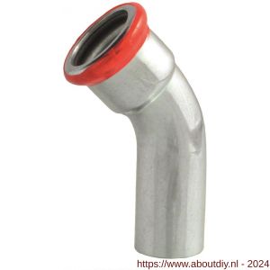 Bonfix M-Press staalverzinkt insteekbocht 45 graden 12 mm - A51804518 - afbeelding 1