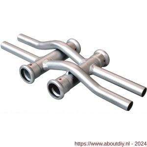 Bonfix M-Press staalverzinkt kruisingpaar dubbel 28x15 mm - A51803260 - afbeelding 1