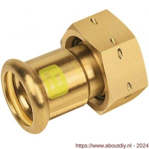 Bonfix M-Press RK roodkoper gas wartelkoppeling 1/2 inch x 18 mm - A51802055 - afbeelding 1