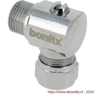 Bonfix kogelstopkraan haaks 3/8 inch buitendraad x 12 - A51805196 - afbeelding 1