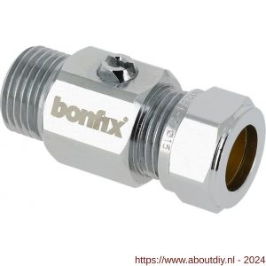 Bonfix kogelstopkraan knel 3/8 inch x 15 mm schroevendraaier - A51801803 - afbeelding 1