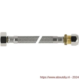 Bonfix RVS flexibele aansluitleiding 35 cm 1/2 inch binnendraad x 10 mm knel - A51802613 - afbeelding 1