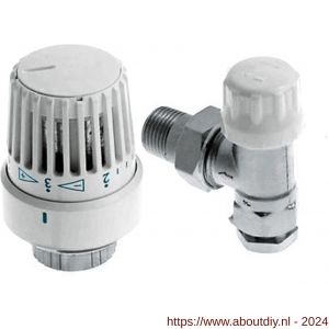 Bonfix thermostaat radiatorventiel met adaptor haaks - A51802096 - afbeelding 1