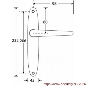 Wallebroek Mi Satori 00.0122.01 krukgarnituur Halfsabel Elips messing gepolijst gelakt blind - A25001909 - afbeelding 2