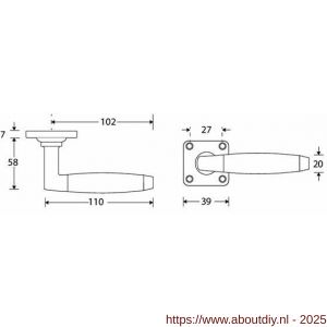 Wallebroek Mi Satori 00.0149.46 krukgarnituur Ton vierkant messing mat zwart-teak - A25001461 - afbeelding 2