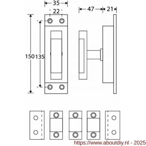 Wallebroek Mi Satori 00.5638.90 kruiskrukespagnolet Dual diameter 9 mm messing mat nikkel ongelakt - A25000424 - afbeelding 1