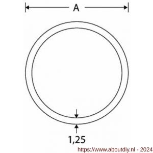 Wallebroek 86.6930.90 buis rond 25,4 mm per centimeter RVSM A2 - A25005541 - afbeelding 2
