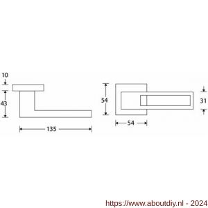 Wallebroek M&T 90.0001.46 krukgarnituur Entry messing mat nikkel ongelakt - A25000986 - afbeelding 2