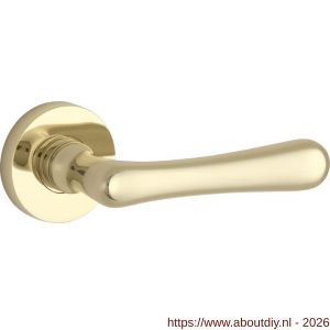 Wallebroek Mi Satori 00.0130.46 krukgarnituur Linea Vivo messing gepolijst gelakt - A25001343 - afbeelding 1