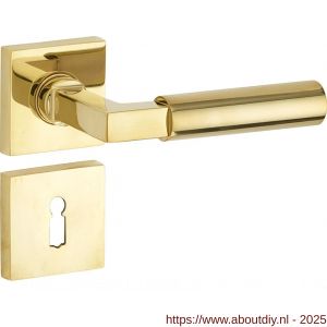 Wallebroek Mi Satori 00.0098.48 krukgarnituur Bauhaus verdekt BB messing gepolijst ongelakt - A25001142 - afbeelding 1