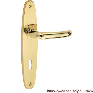 Wallebroek Mi Satori 00.0122.12 krukgarnituur Halfsabel Elips messing gepolijst ongelakt BB72 - A25001912 - afbeelding 1
