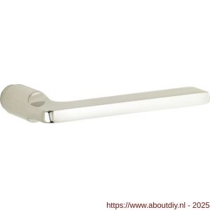 Wallebroek Mi Satori 00.0046.45 deurkruk gatdeel rechts Piatto messing glans nikkel - A25002679 - afbeelding 1